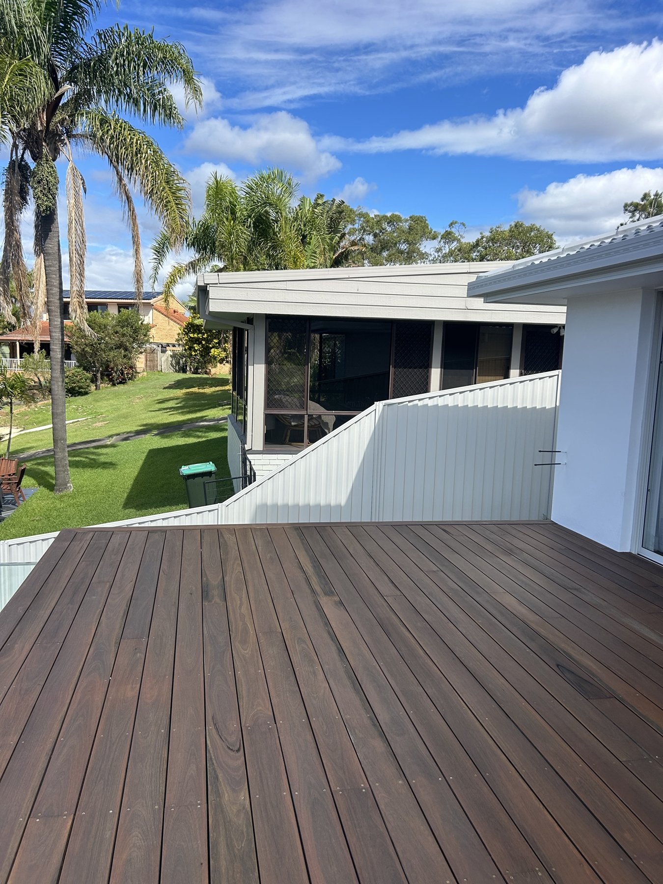 Hardwood deck with views